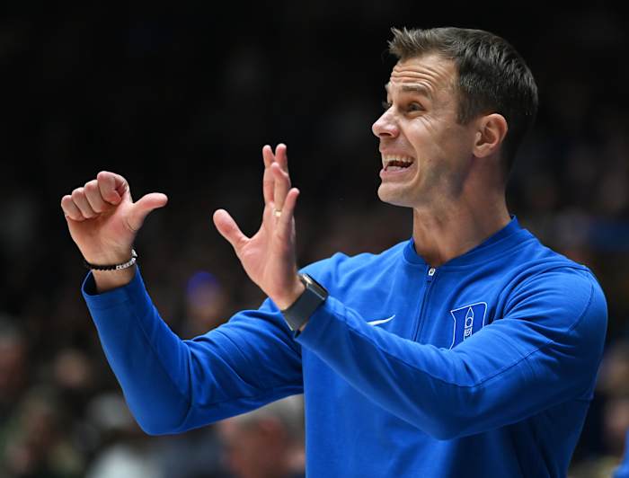 Duke basketball head coach Jon Scheyer